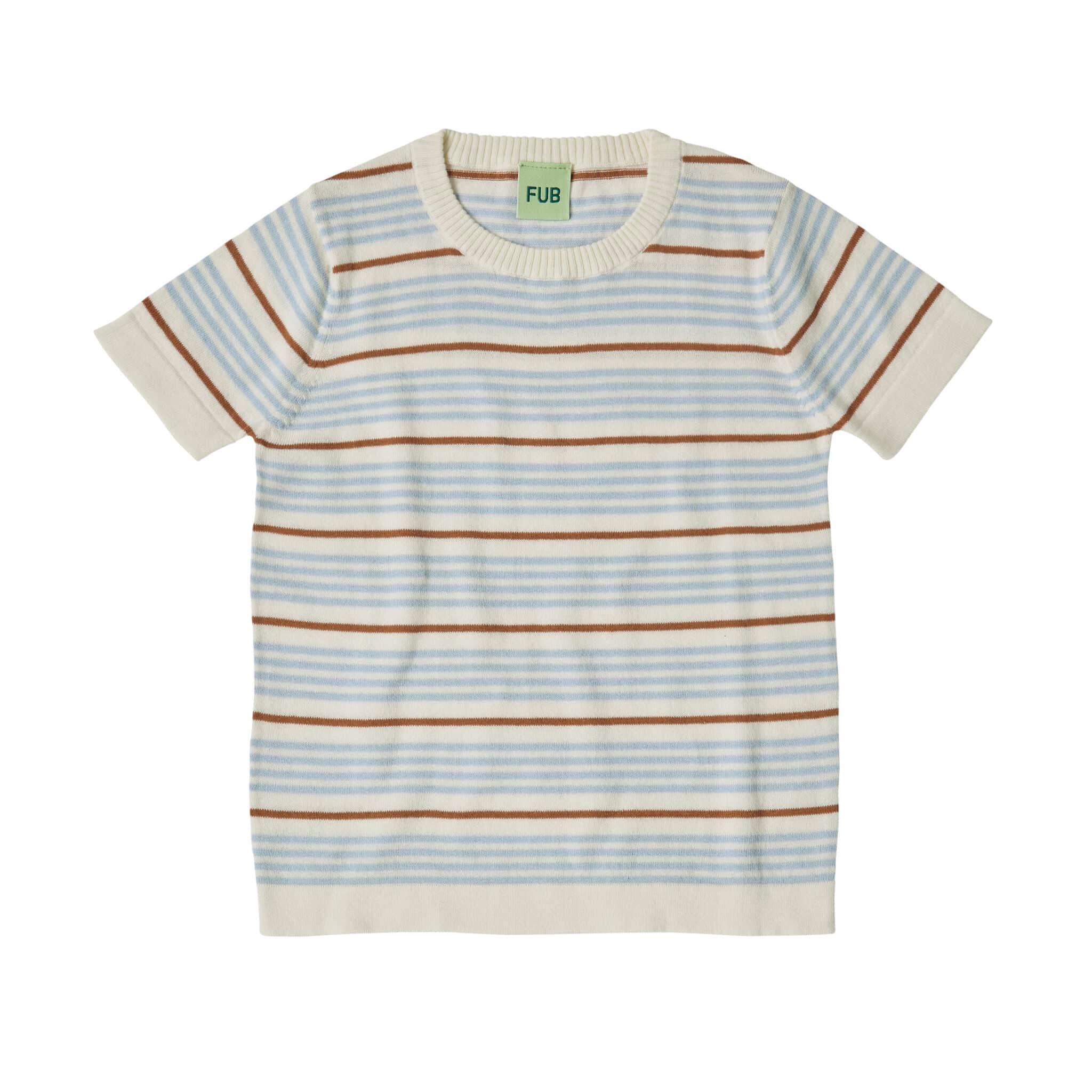 FUB — FUB / Stribet T-shirt bomuld / Cloud