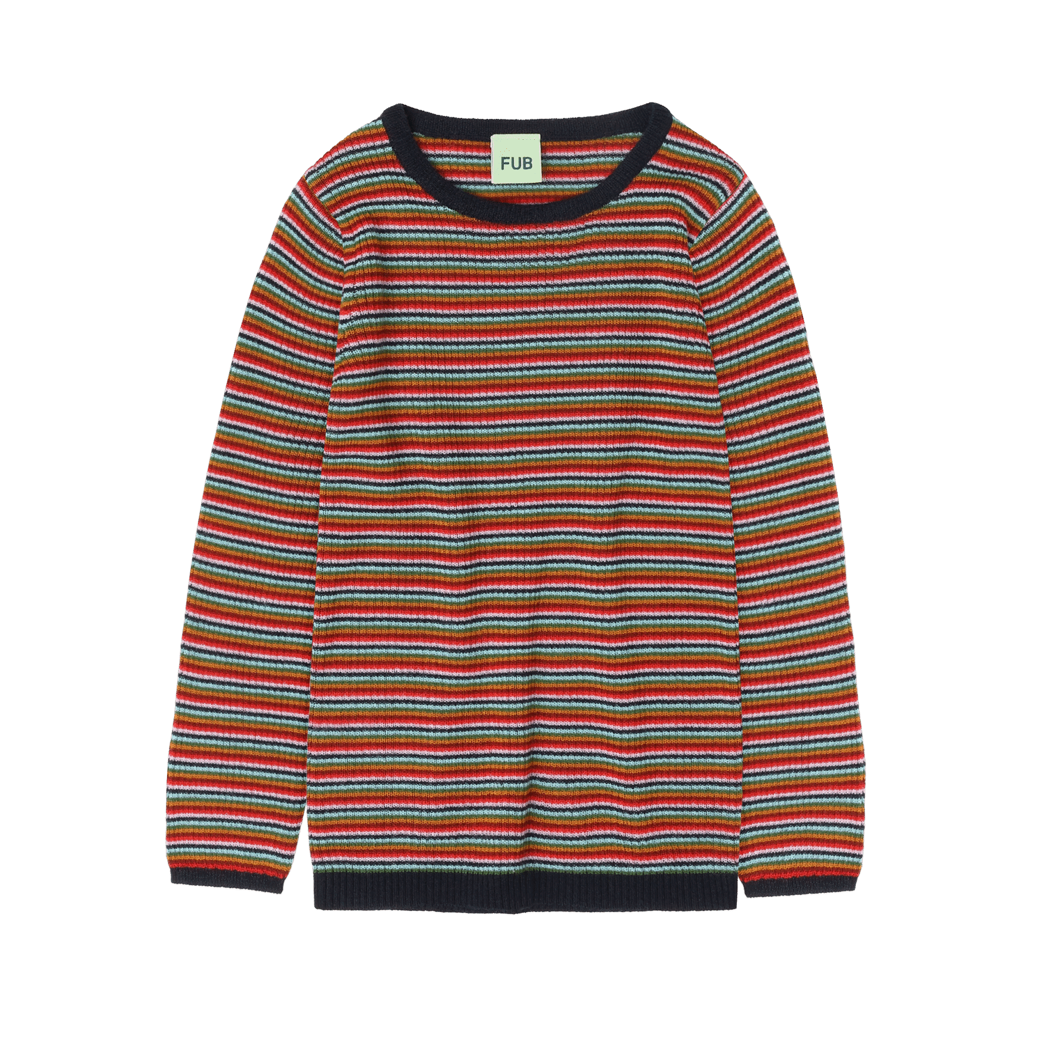 FUB — FUB / Rib Uld Bluse / Multi Striber