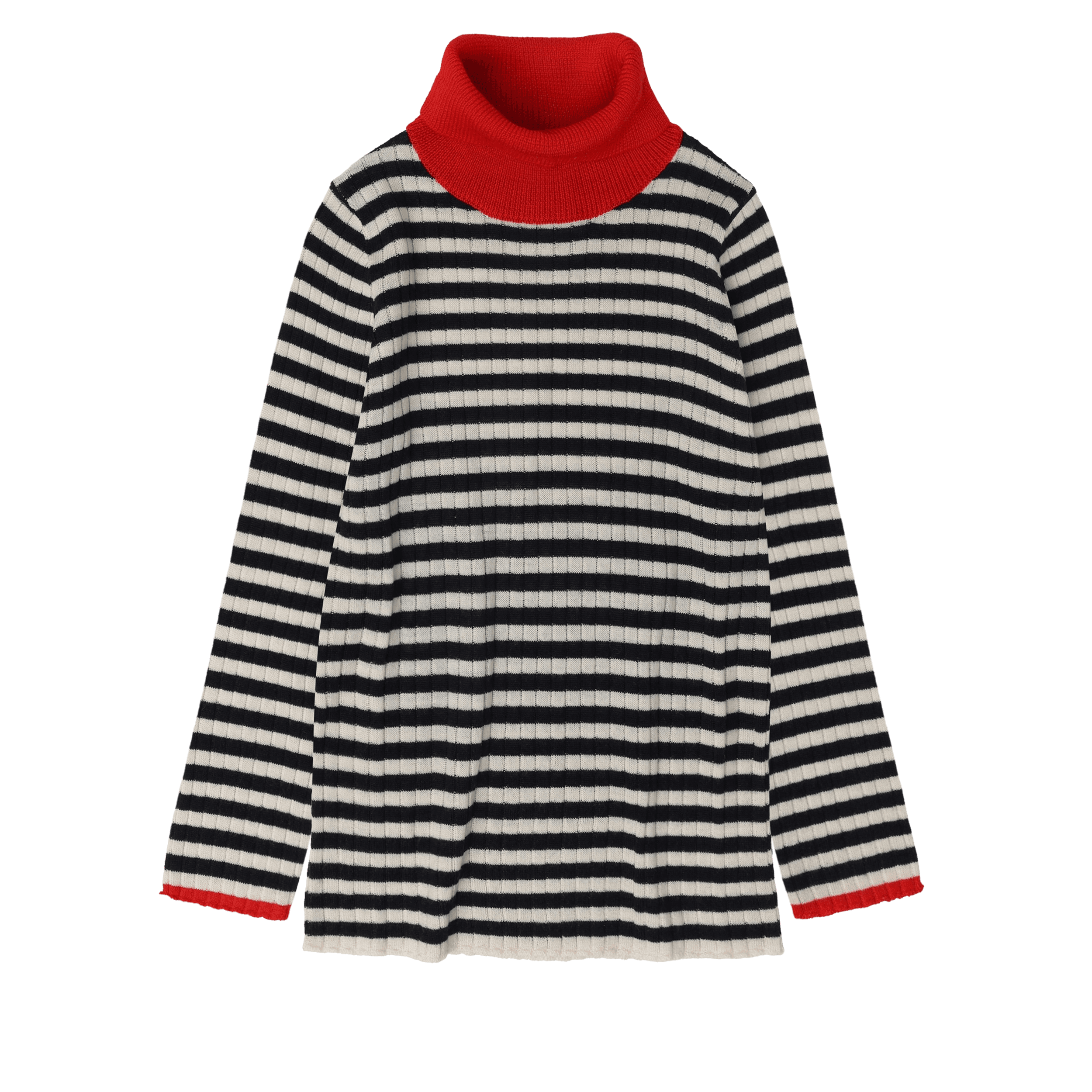 FUB — FUB / Rullekrave Uld Bluse / Dark Navy