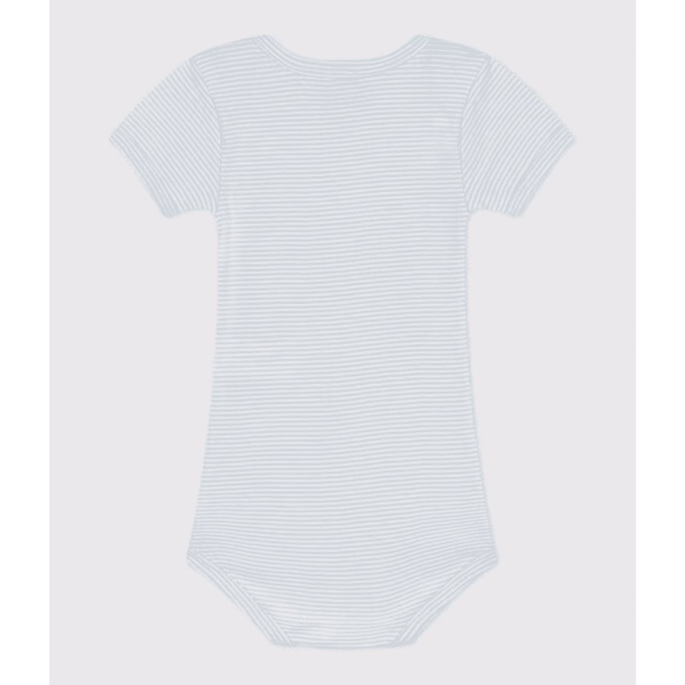Petit Bateau / Kortærmet Body / Lyseblå Striber — billede 2