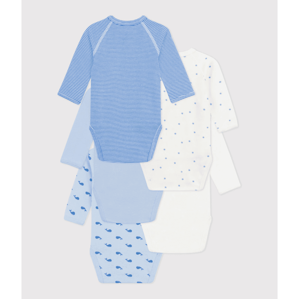 Petit Bateau / 5 pak baby body / hvaler — billede 2