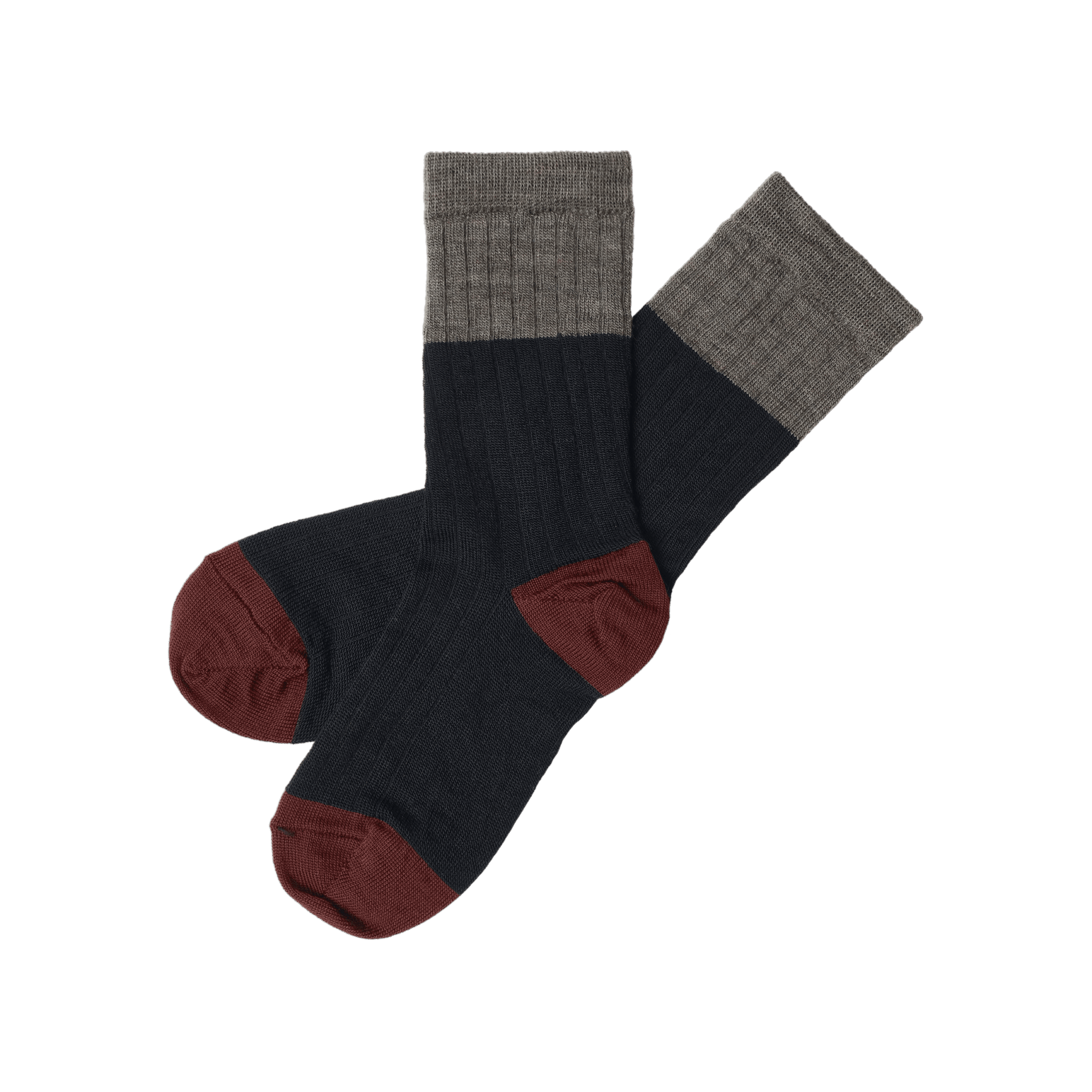 FUB / Colour Block Uld strømper / Dark Navy