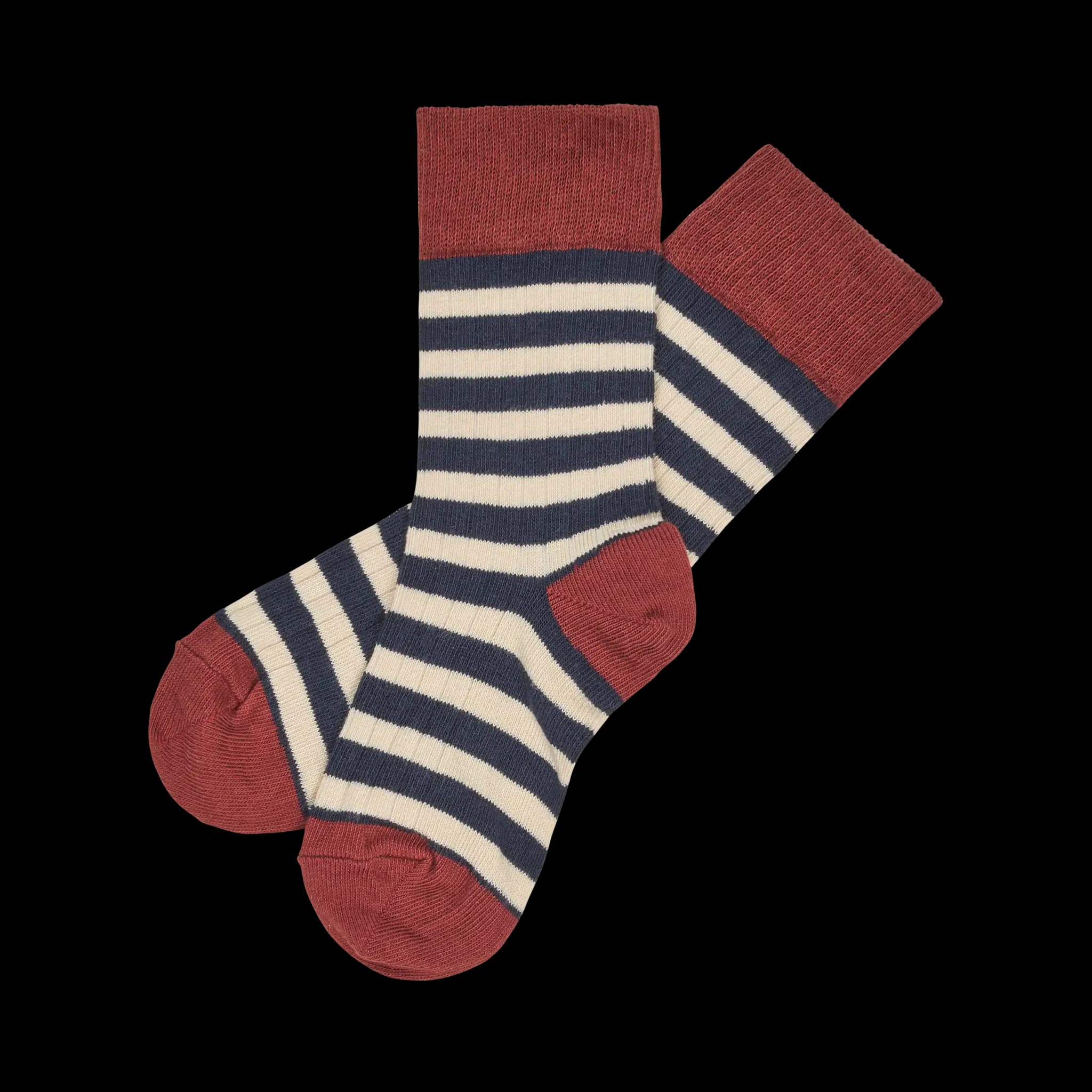 FUB / Stribede Bomulds Strømper / Chili Dark Navy