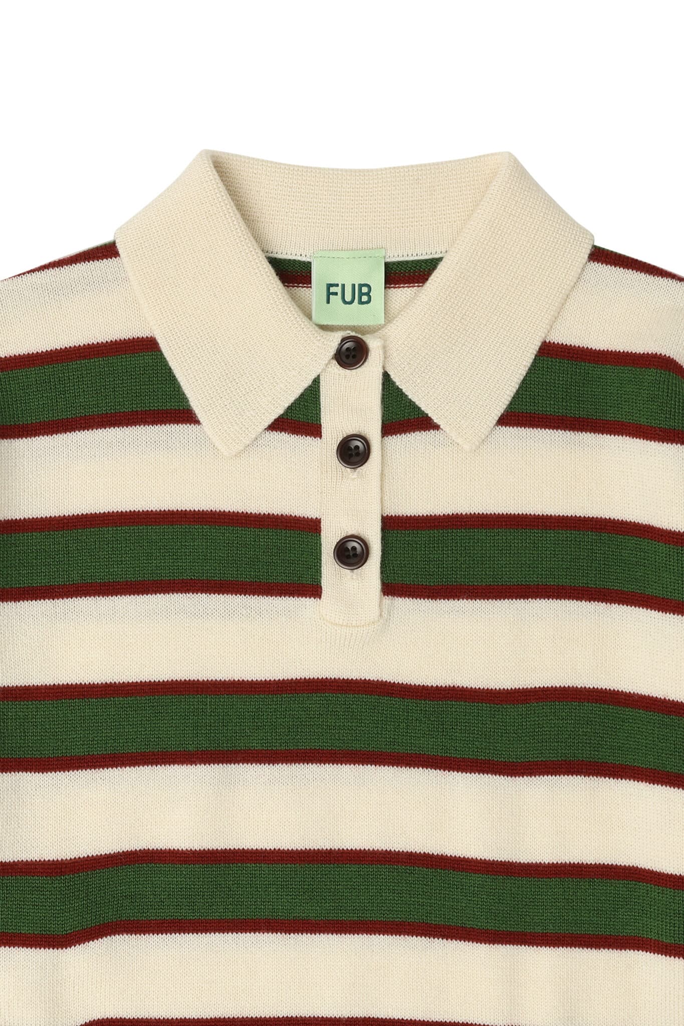 FUB — FUB / Stribet Uld Polo / Ecru — alternativt billede