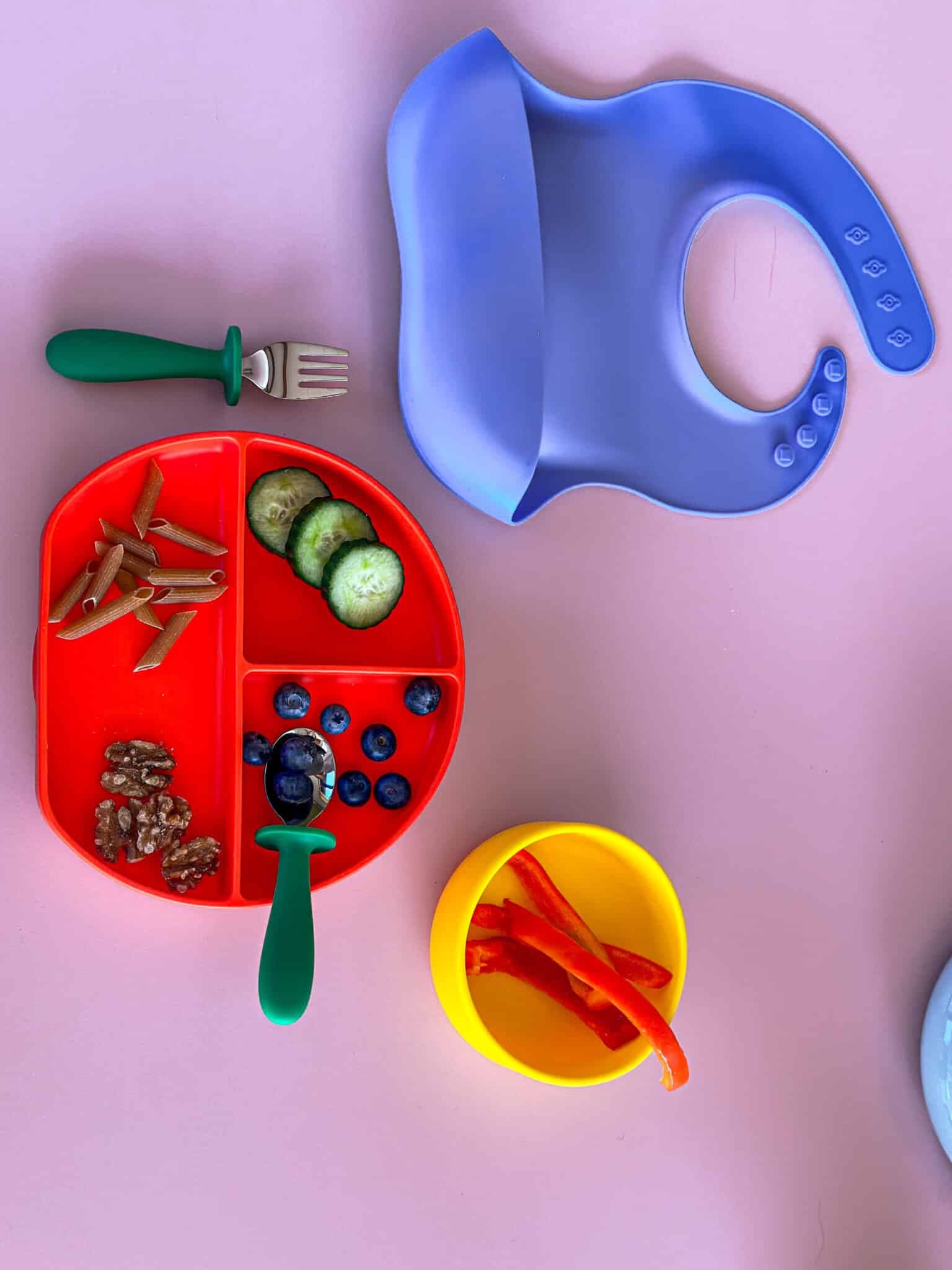 Tress Tableware / Rumopdelt tallerken med sugekop / orange — billede 4