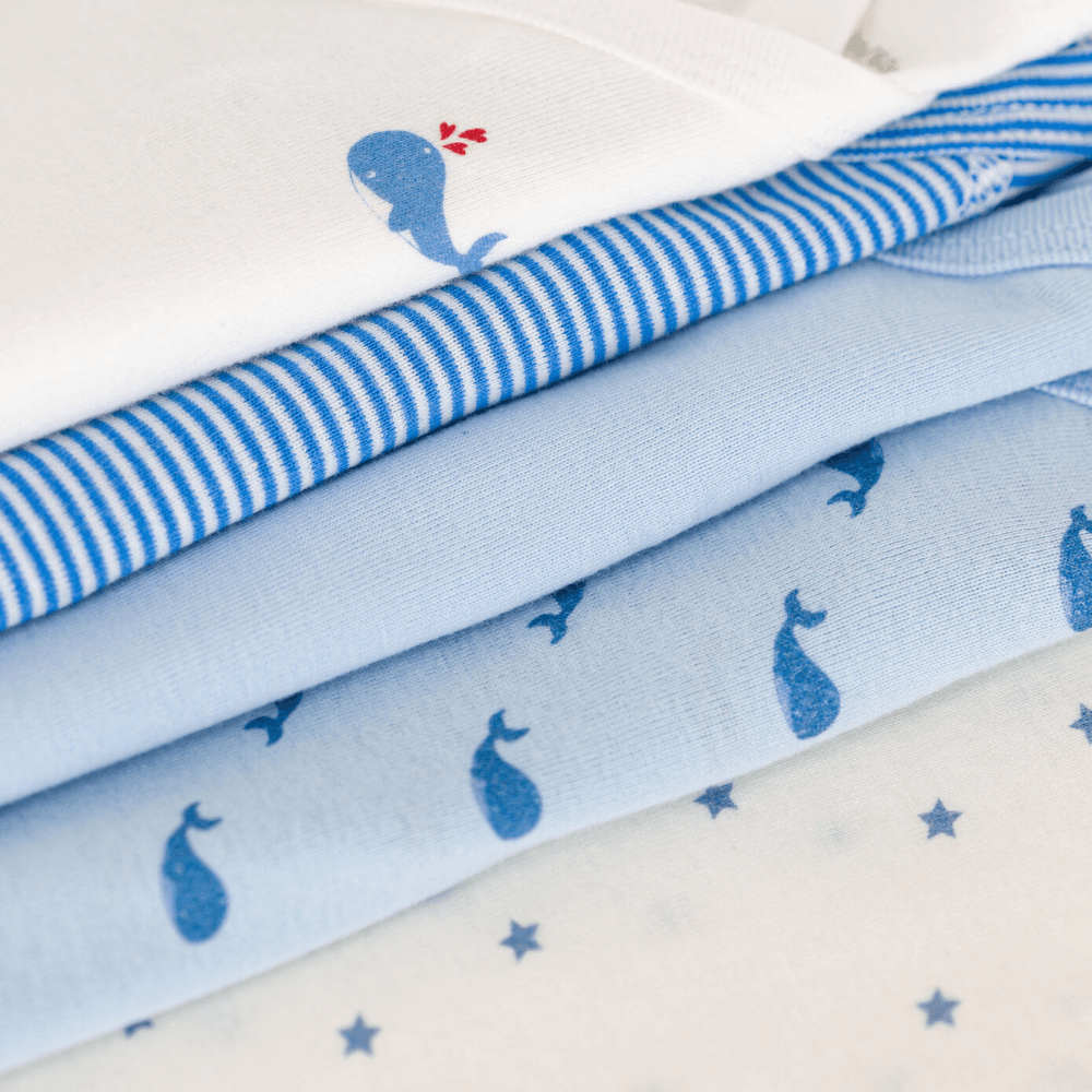 Petit Bateau / 5 pak baby body / hvaler — billede 3