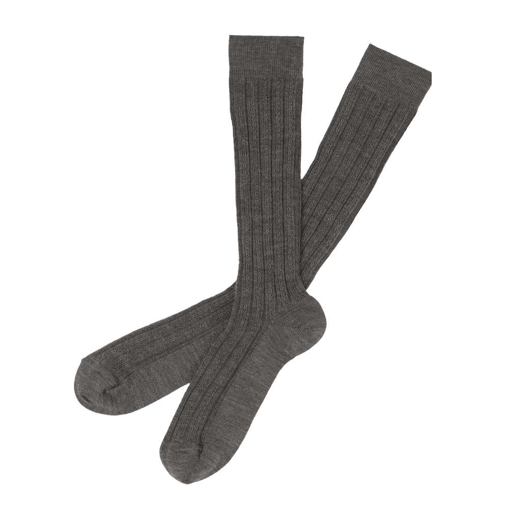FUB Woman — FUB Woman / Uld Knæstrømper / Dark Beige Melange
