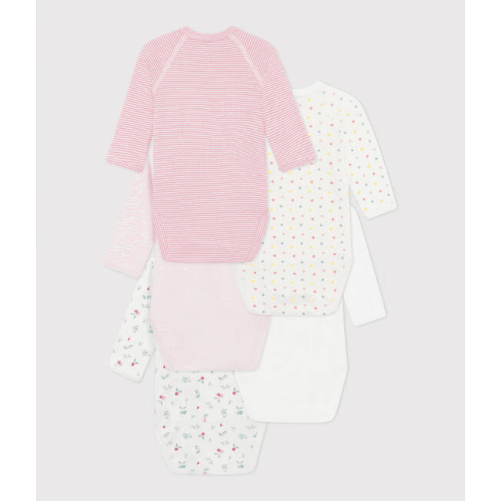 Petit Bateau / 5 pak baby body / blomster — billede 2