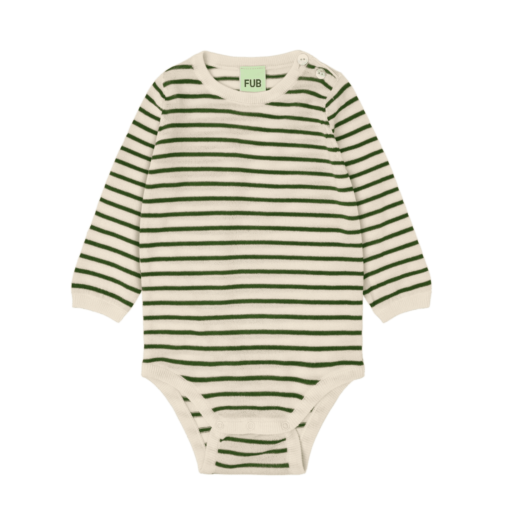 FUB — FUB / Stribet Baby Uld Body / Forest