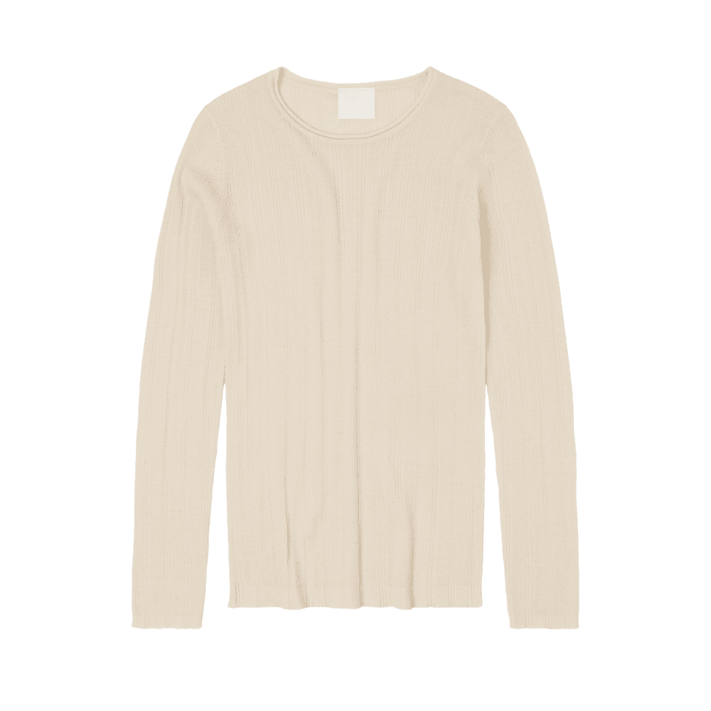 FUB Woman / Rib Uld Bluse / Ecru
