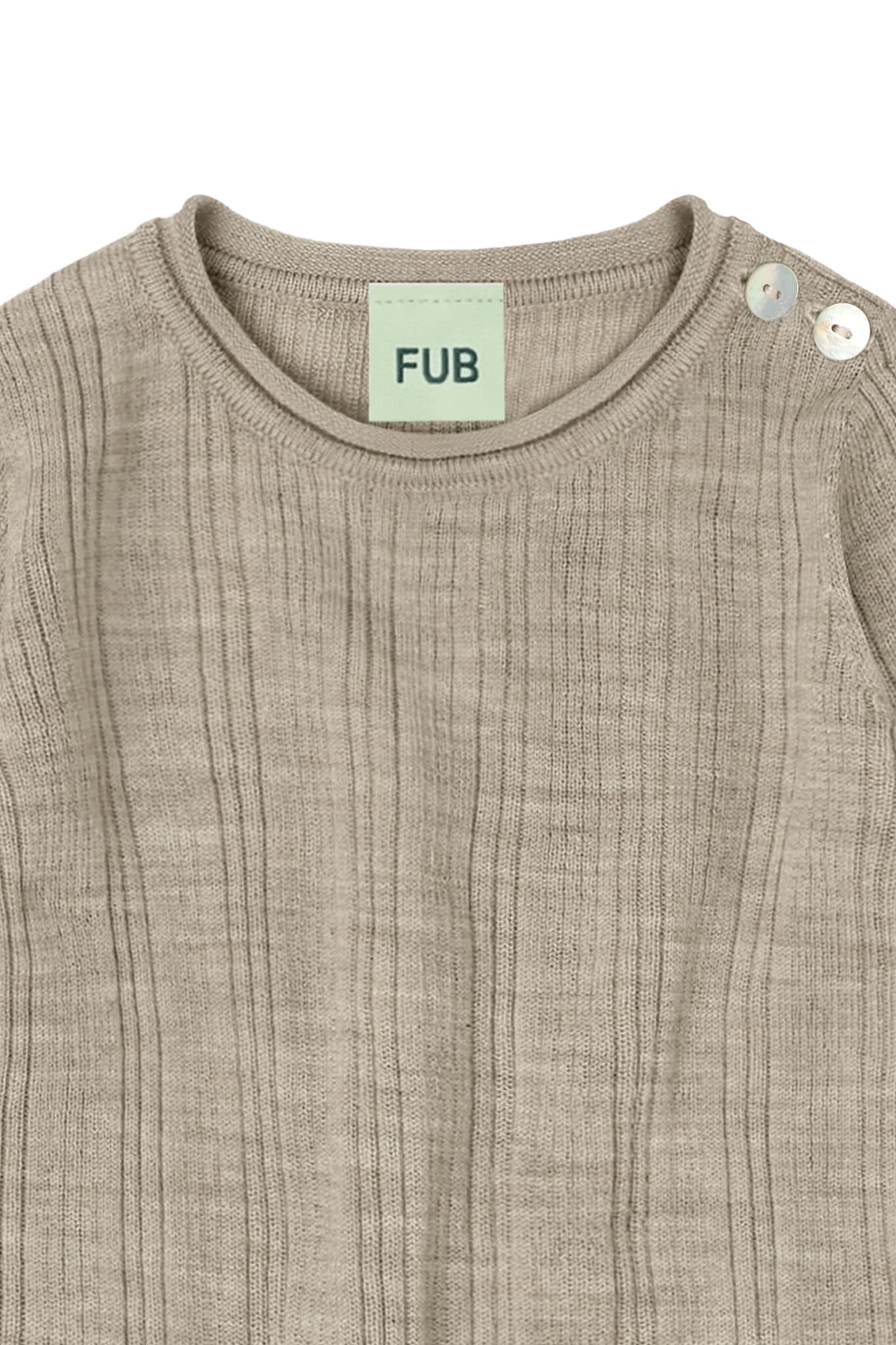 FUB — FUB / Baby Rib Uld Body / Oat Melange — alternativt billede