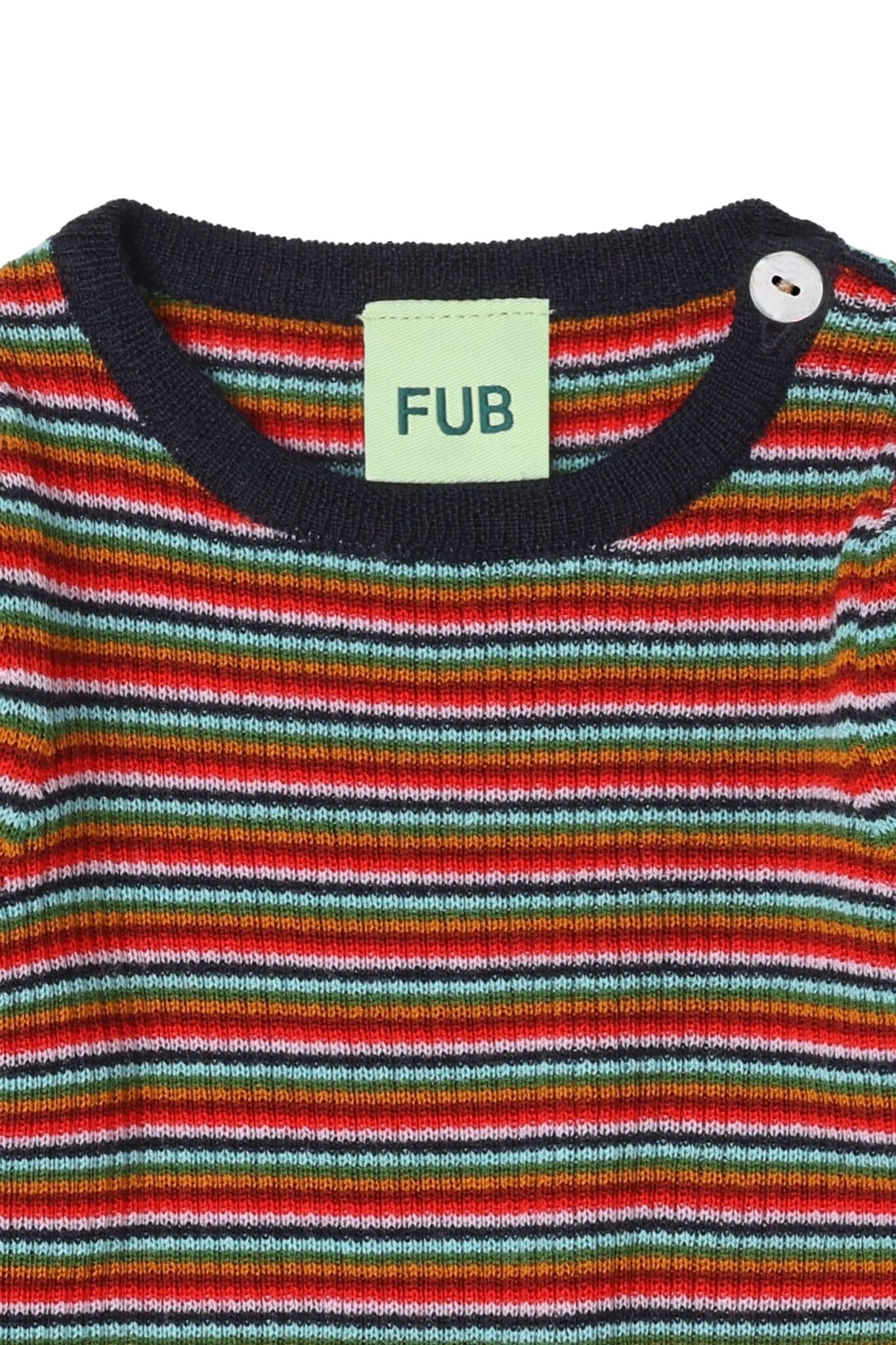FUB — FUB / Baby Rib Uld Bluse / Multi striber — alternativt billede