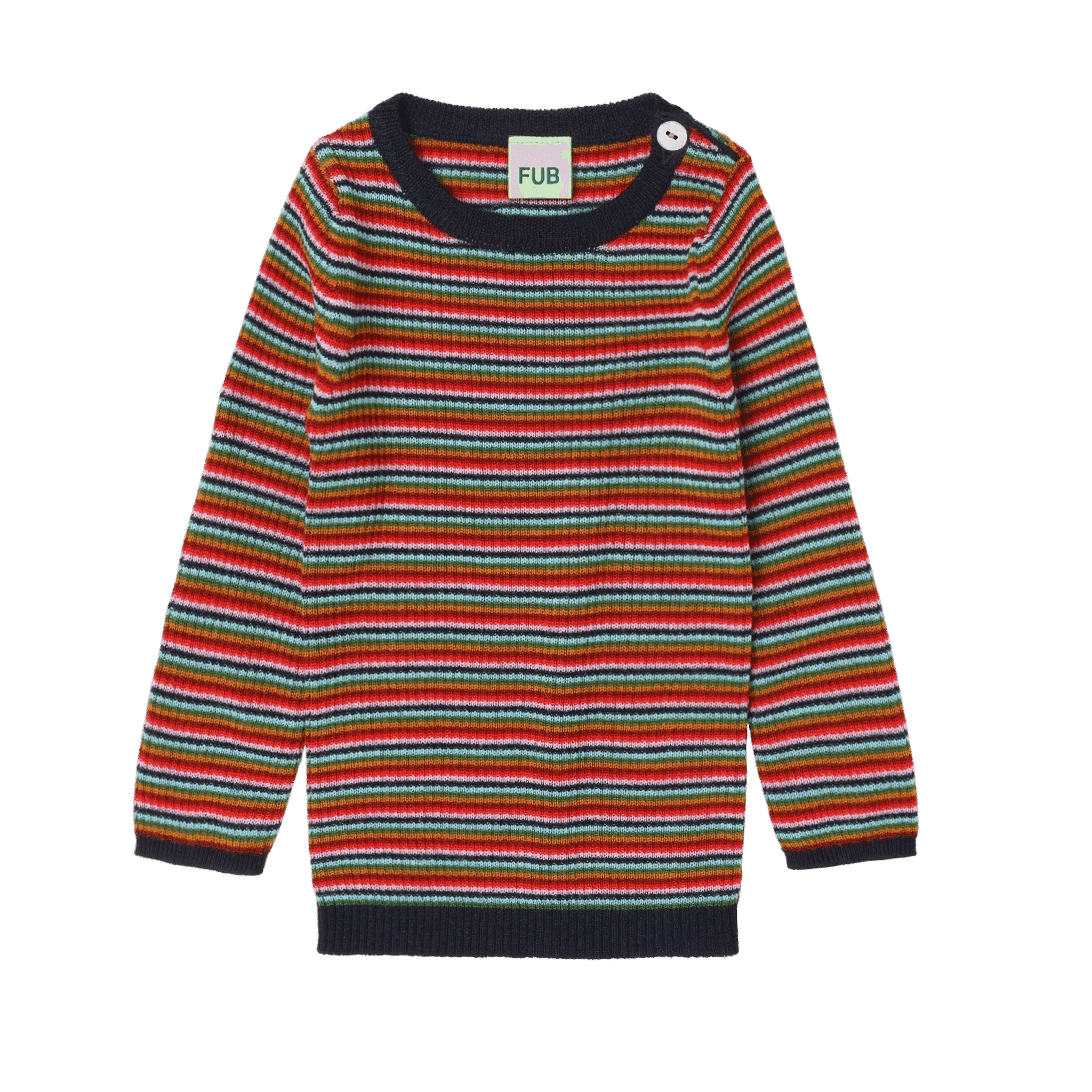 FUB — FUB / Baby Rib Uld Bluse / Multi striber