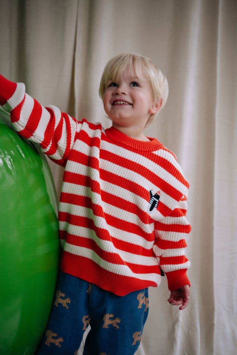 Daily Brat / Strikket Sweater med striber / Pingvin