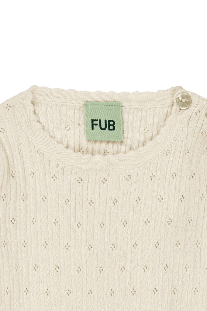 FUB — FUB / Baby Pointelle Body / Ecru — alternativt billede
