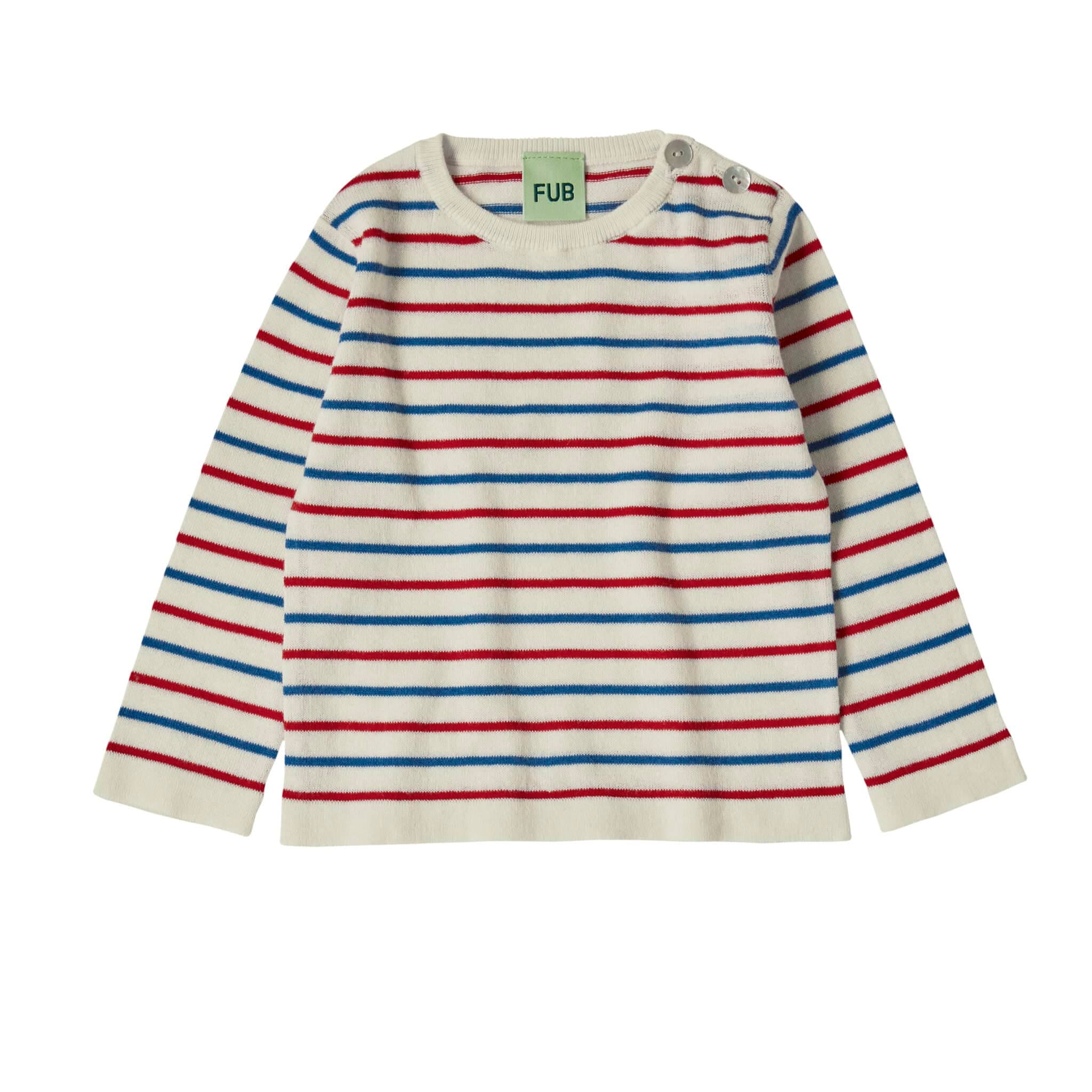 FUB — FUB / Baby kontrast stribet bluse bomuld / Azure Crimson