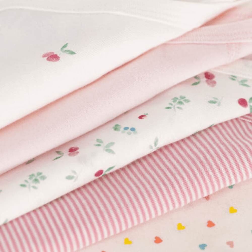 Petit Bateau / 5 pak baby body / blomster — billede 3