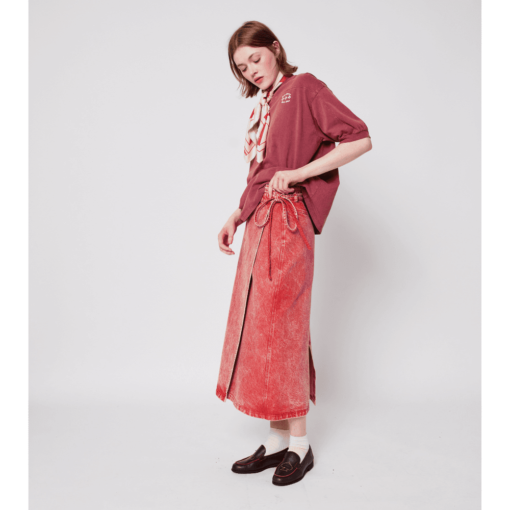 Bobo Choses — Bobo Choses Woman / Slå-om nederdel denim / Rød