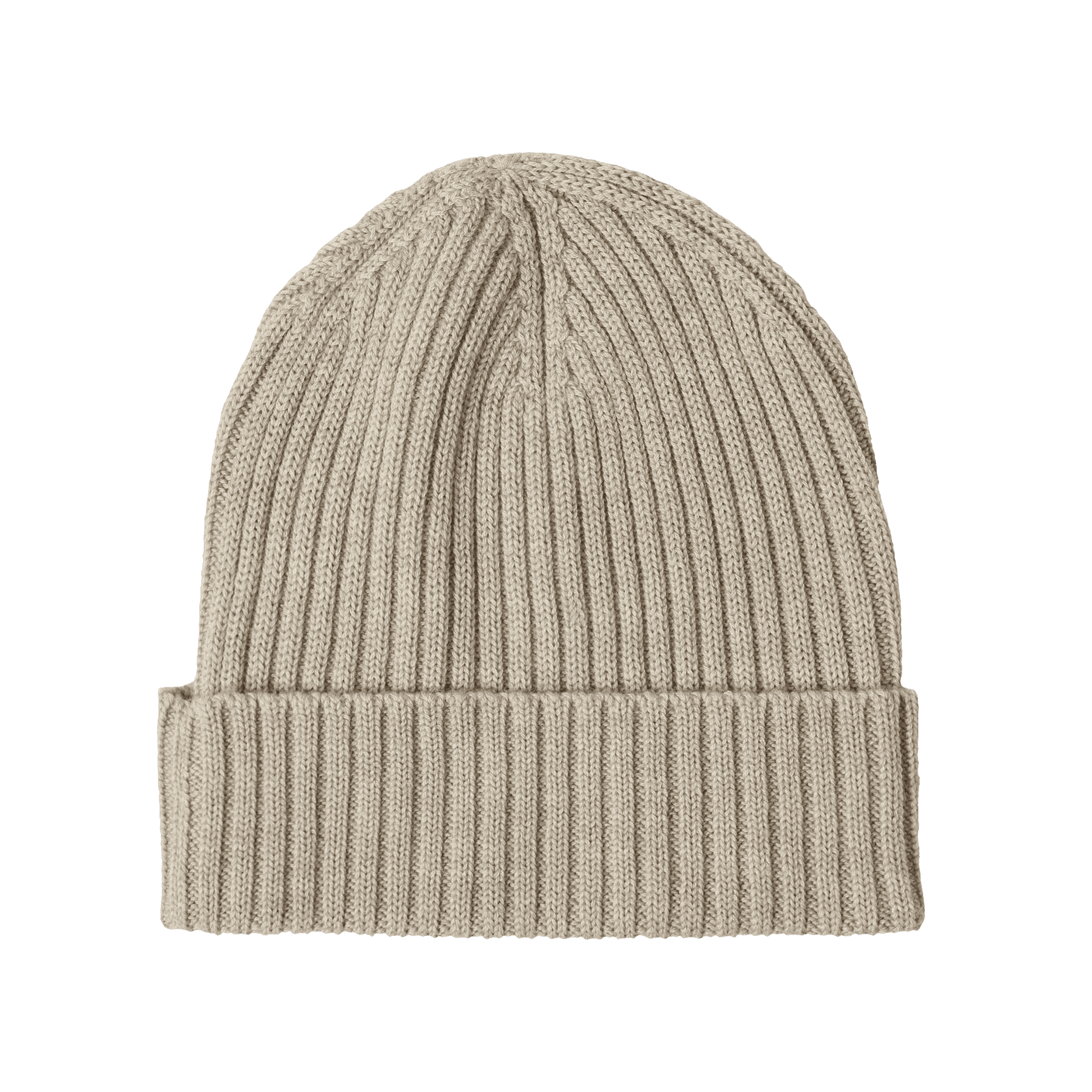 FUB / Rib Beanie Uld Hue / Oat Melange