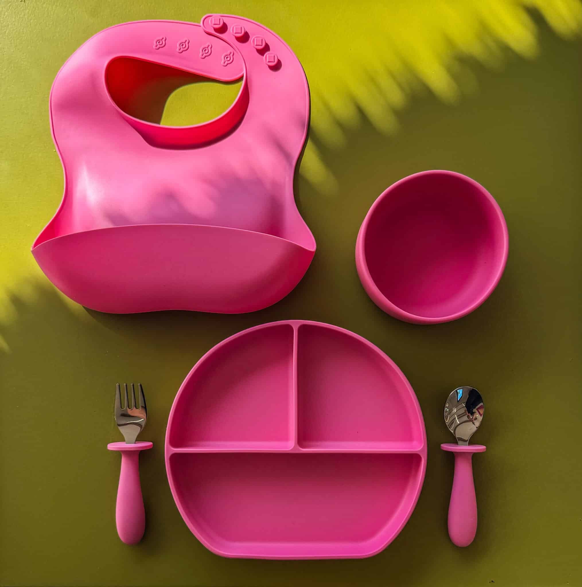 Tress Tableware / Rumopdelt tallerken med sugekop / pink