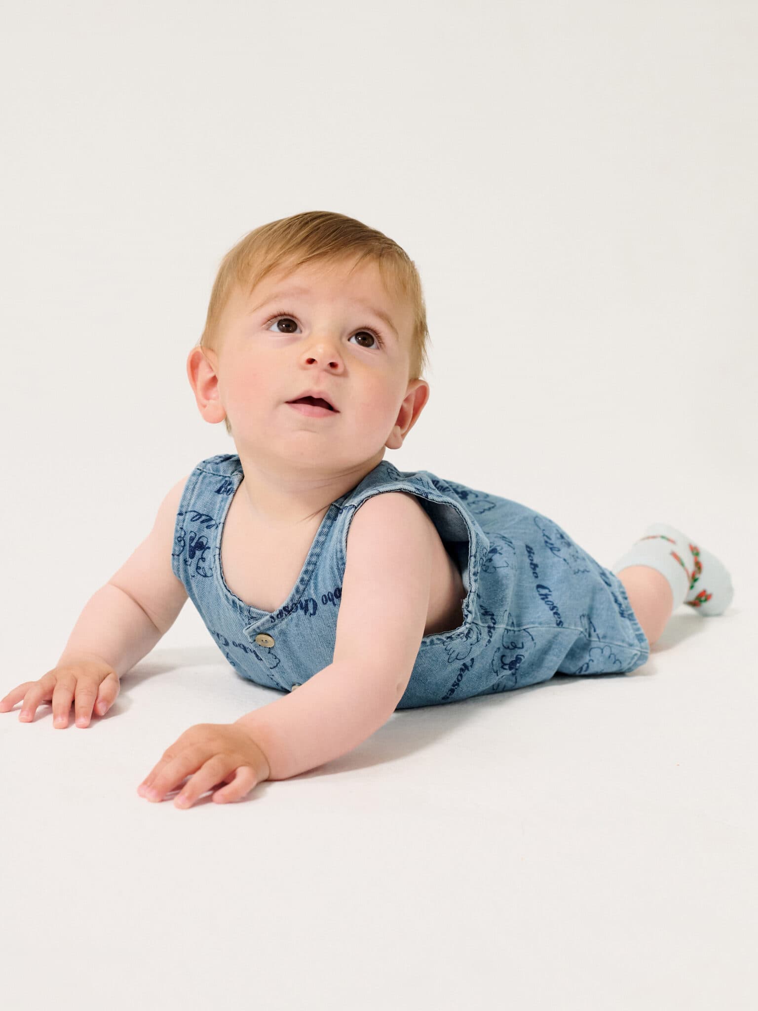 Bobo Choses / Pickles The Dog all over denim playsuit Baby — billede 5
