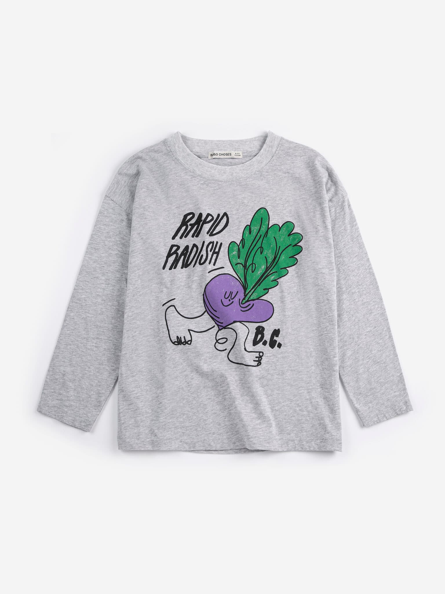 Bobo Choses / Rapid Radish langærmet T-shirt / Grå