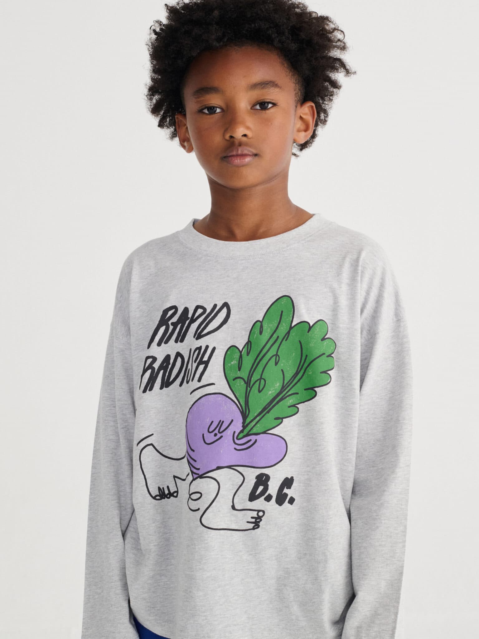 Bobo Choses / Rapid Radish langærmet T-shirt / Grå — billede 2