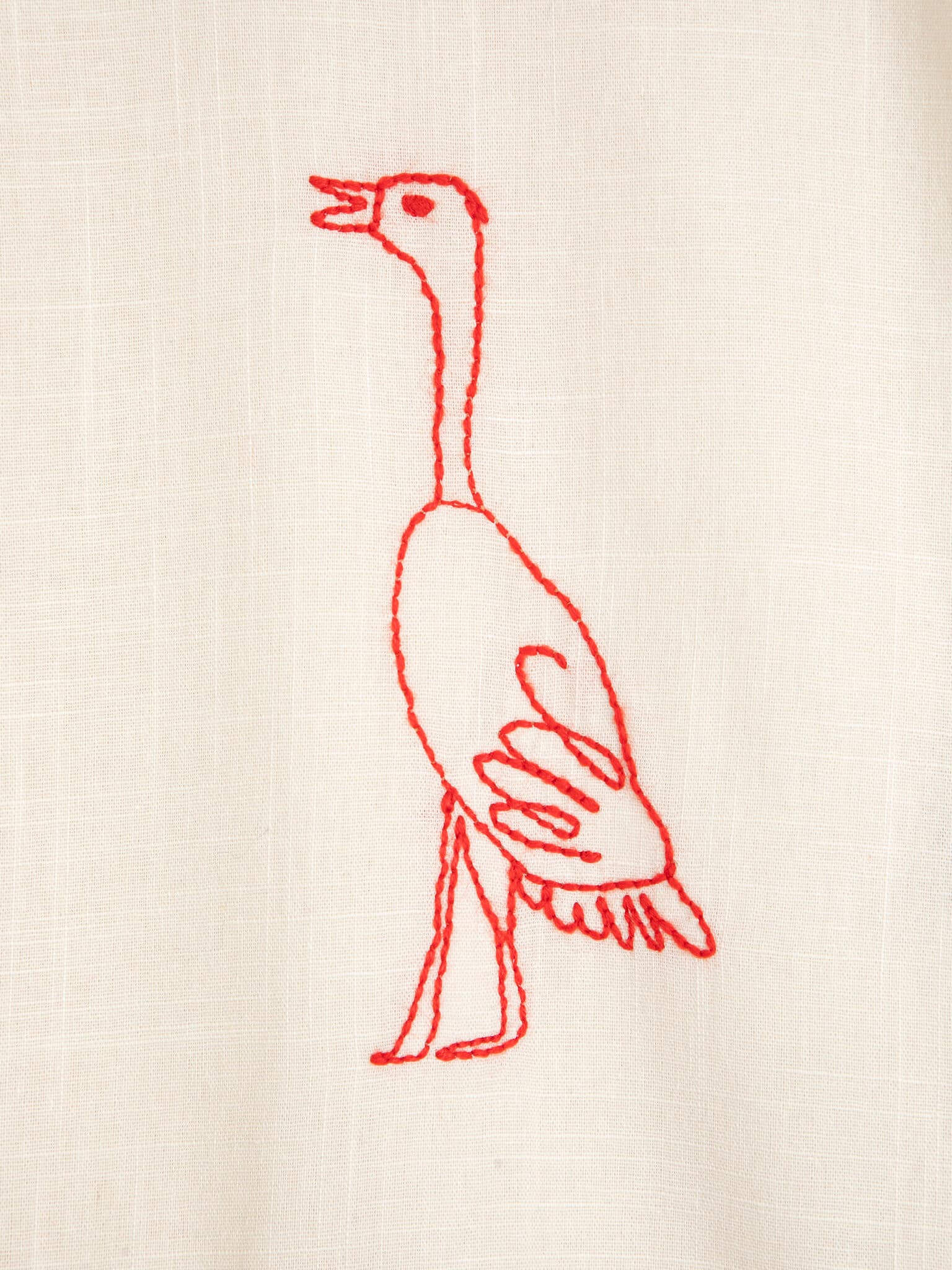 Bobo Choses Woman / Bomulds Bluse med broderi og bindebånd / hvid — billede 2