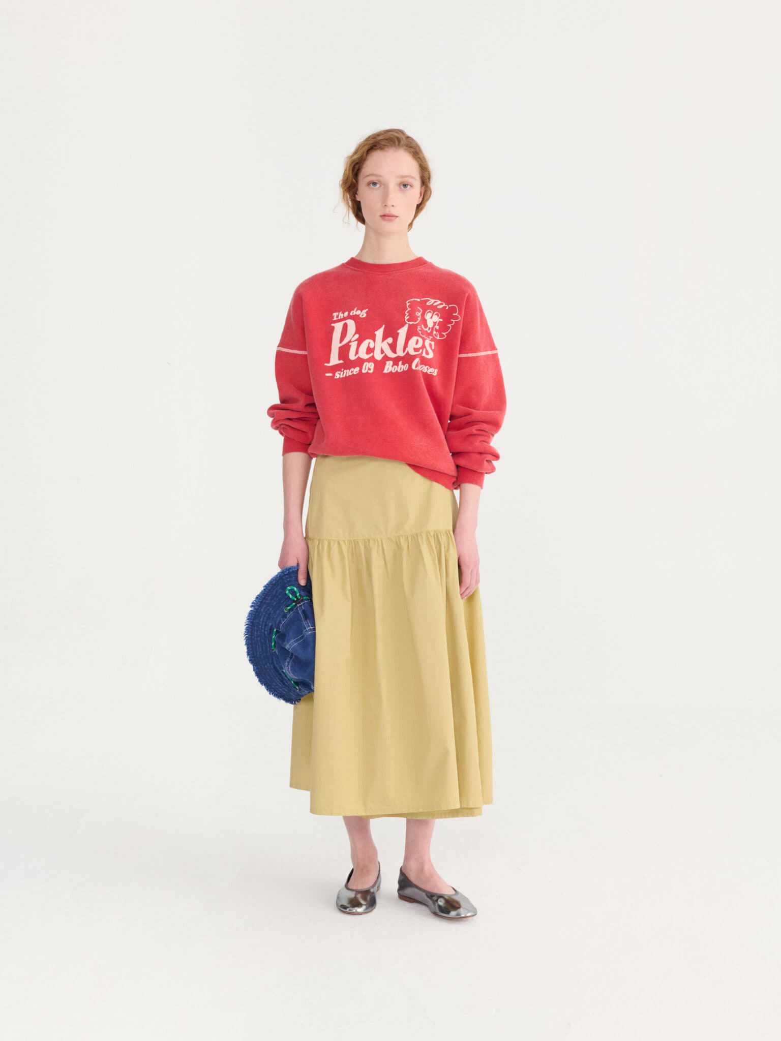 Bobo Choses Woman / Slå om nederdel bomuld / khaki — billede 6
