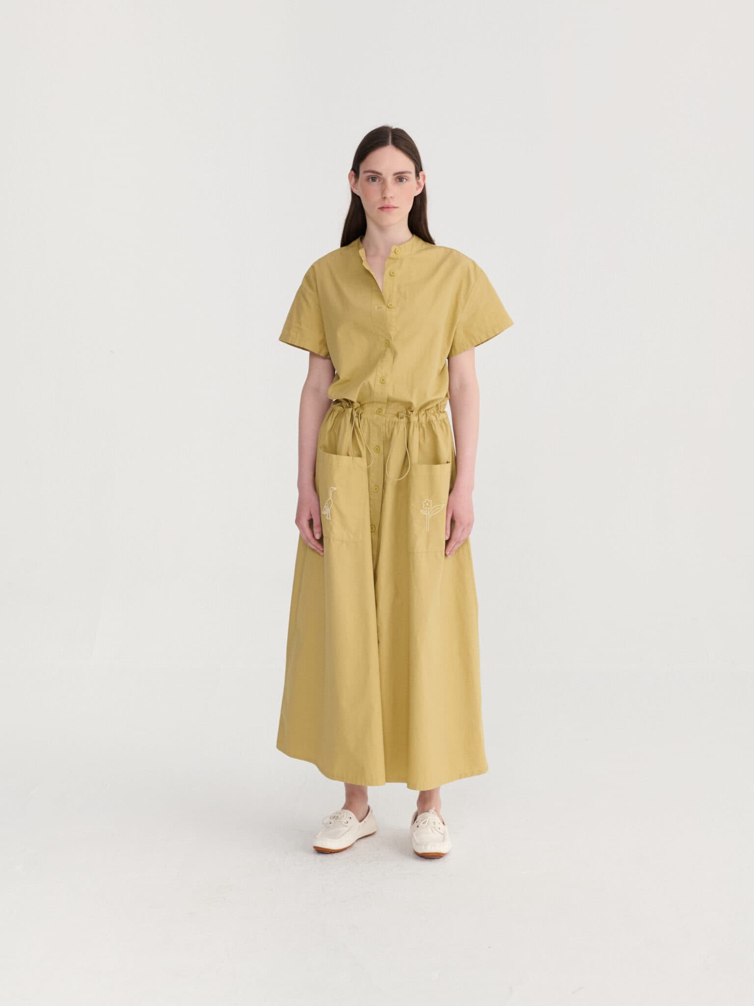 Bobo Choses Woman / Lang skjortekjole / khaki — billede 6