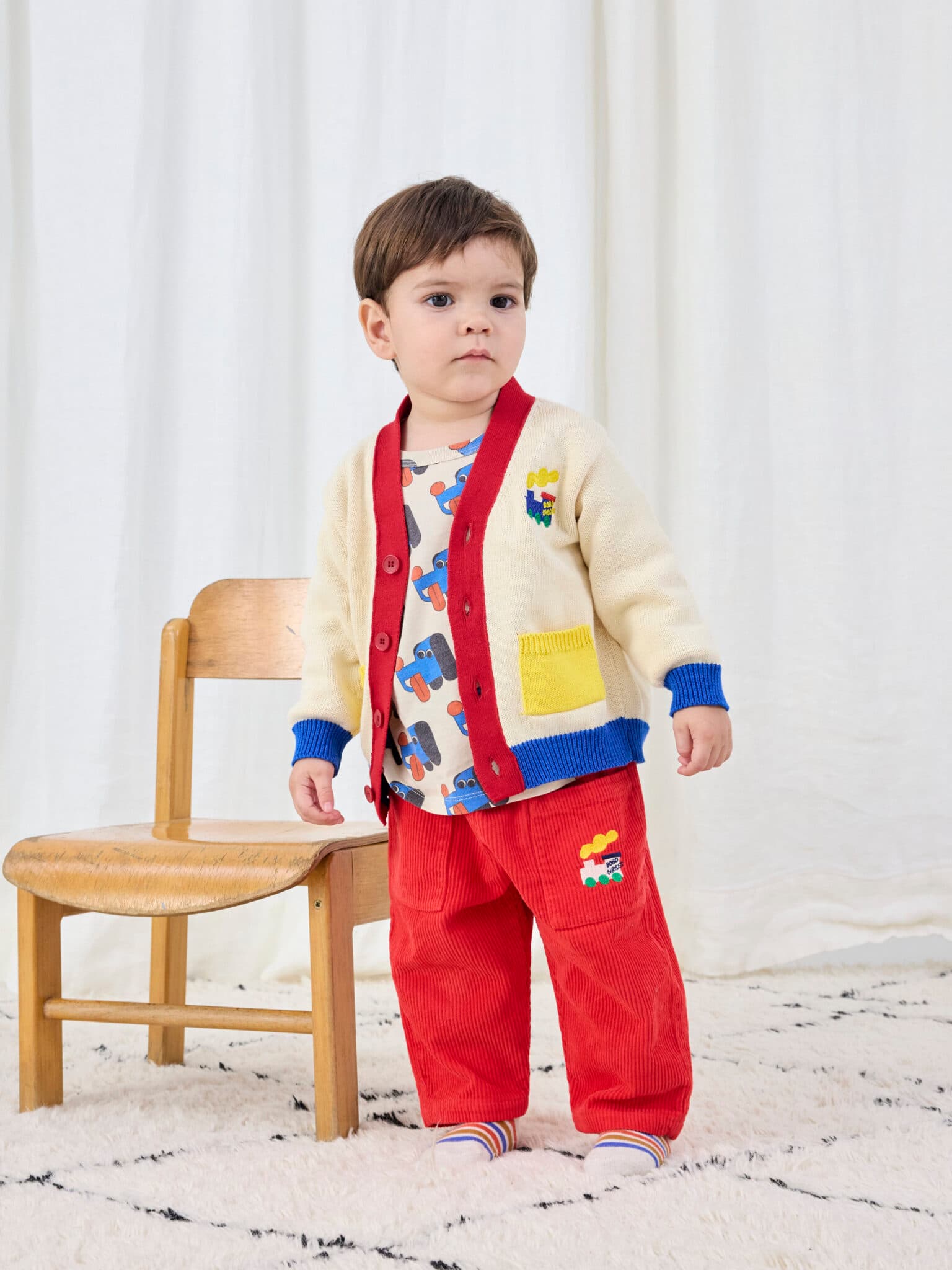 Bobo Choses / Bobo Choo Choo baby fløjlsbukser / Rød — billede 5