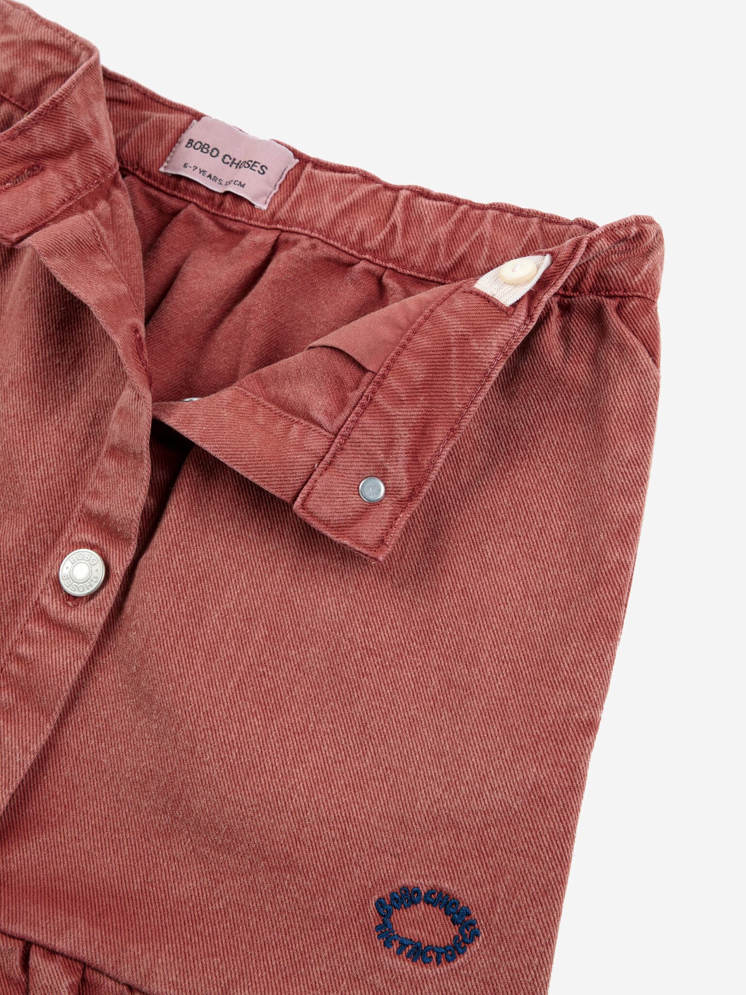 Bobo Choses / Tic Tac Toe denim nederdel / burgundy — billede 4