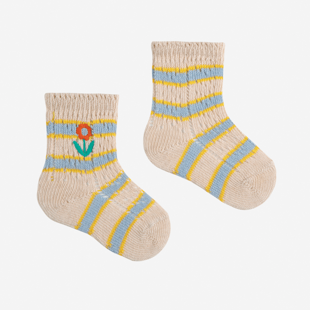 Bobo Choses — Bobo Choses / Baby Strømper / Flower stripes