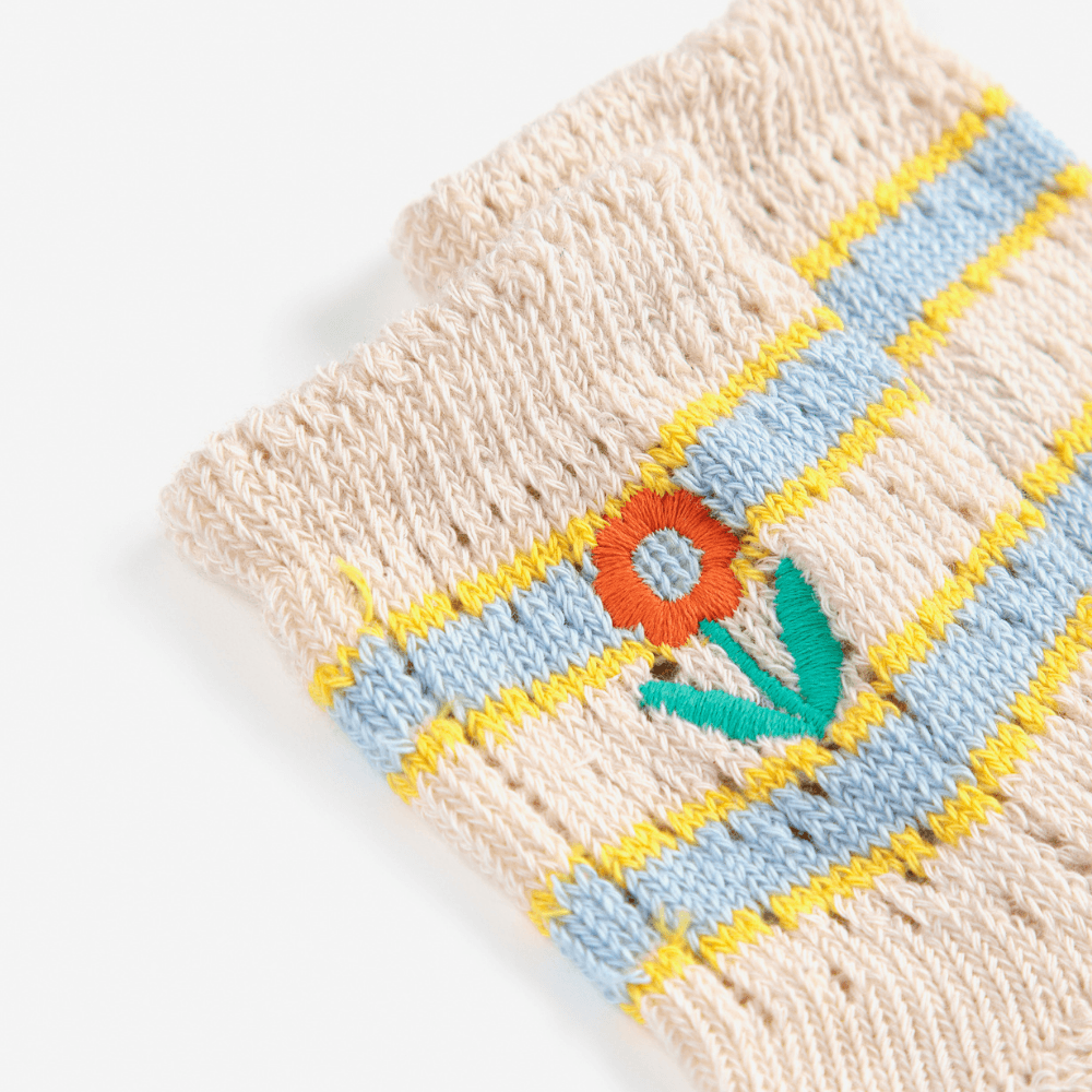 Bobo Choses — Bobo Choses / Baby Strømper / Flower stripes — alternativt billede