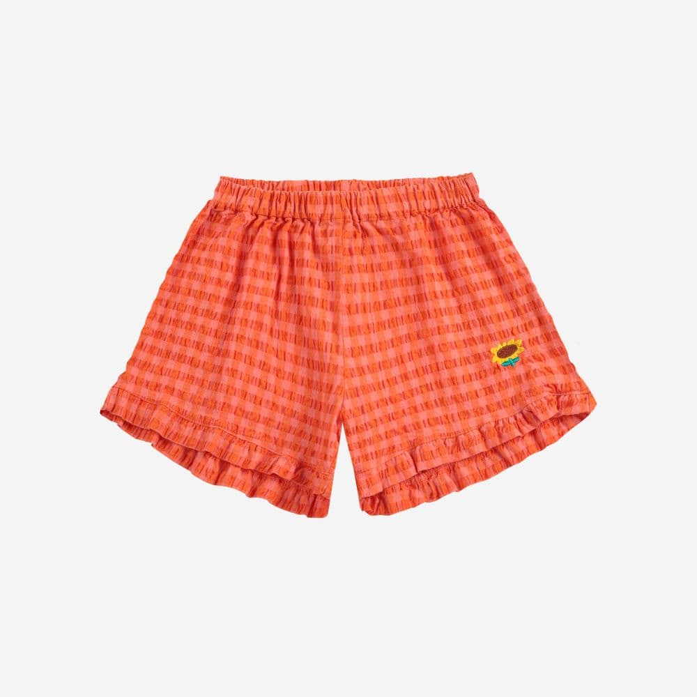 Bobo Choses — Bobo Choses / Vichy Ternede Shorts / Orange