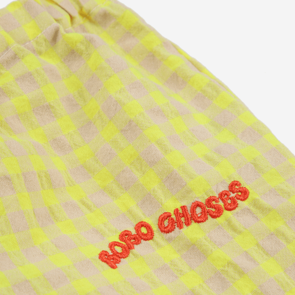 Bobo Choses — Bobo Choses / Vichy Ternede Baby Bukser / Gul — alternativt billede
