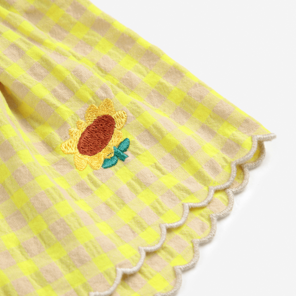 Bobo Choses — Bobo Choses / Vichy Ternede Baby Shorts / Gul — alternativt billede