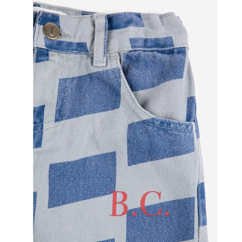 Bobo Choses / Checker all over denim pants — billede 4