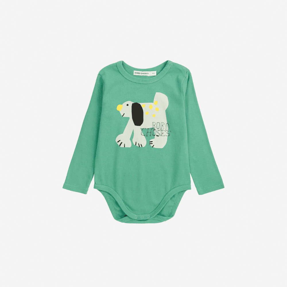 Bobo Choses — Bobo Choses / Baby body med hund / grøn