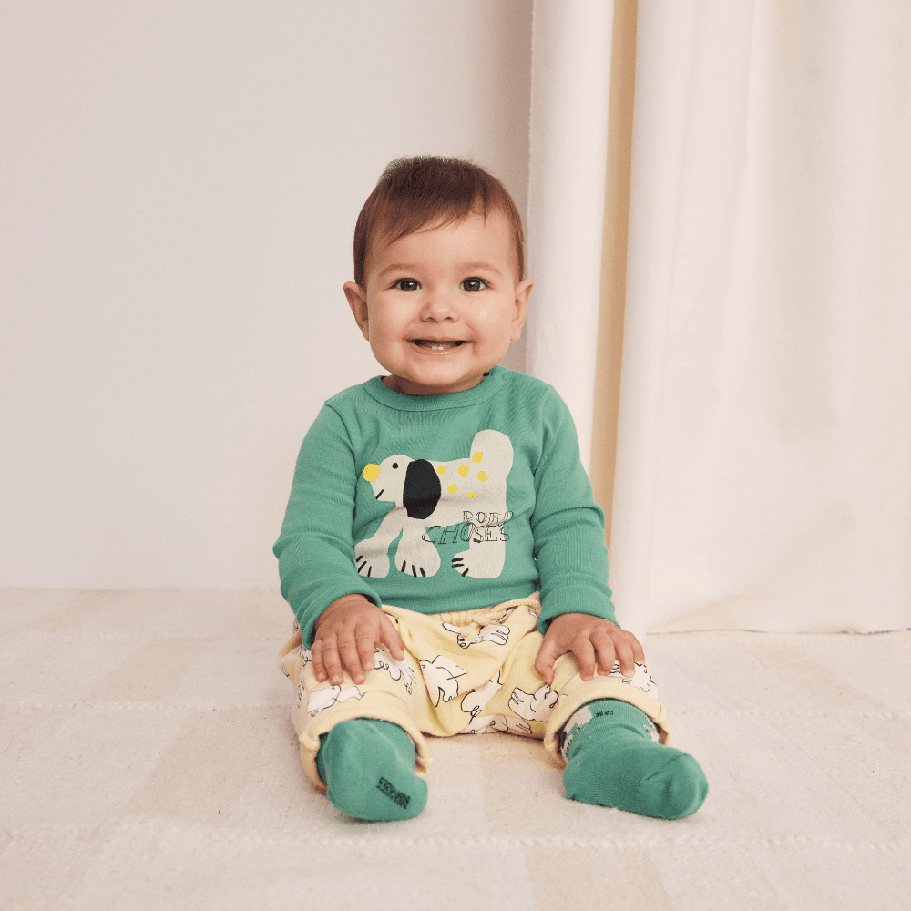 Bobo Choses — Bobo Choses / Baby body med hund / grøn — alternativt billede
