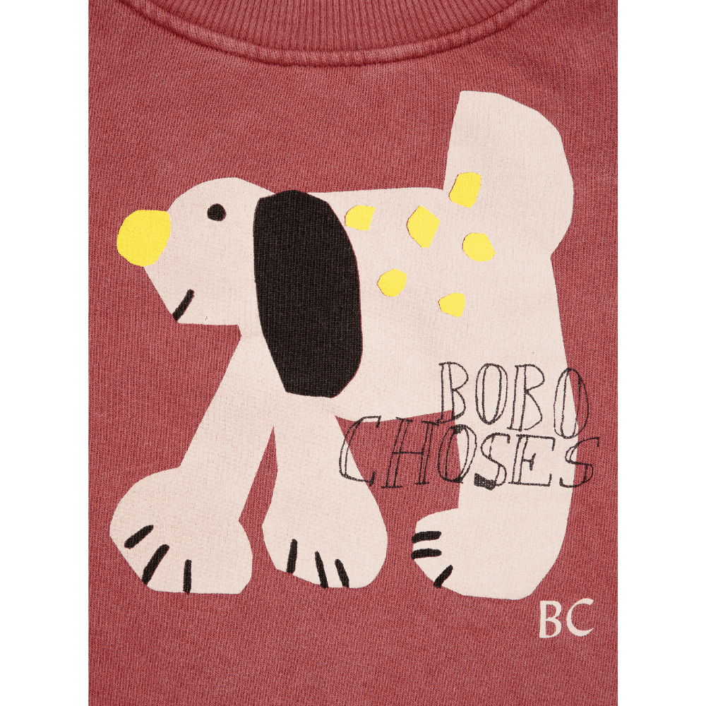 Bobo Choses — Bobo Choses / sweatshirt hund / bordeaux — alternativt billede