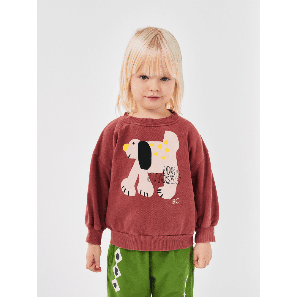 Bobo Choses / sweatshirt hund / bordeaux — billede 3
