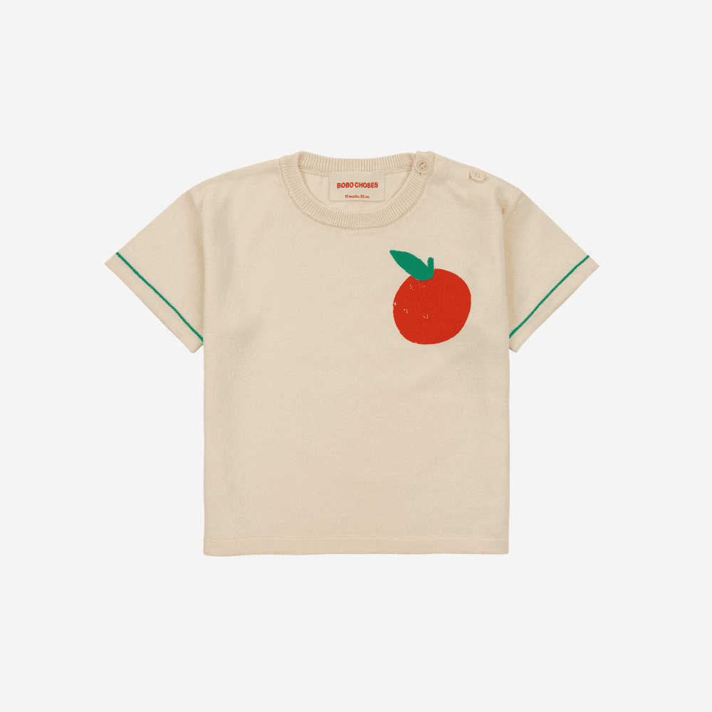 Bobo Choses — Bobo Choses / Baby Strikket T-shirt / tomat