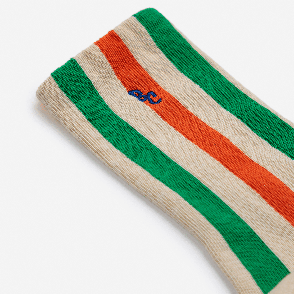 Bobo Choses / Stribede Strømper / orange grøn — billede 2