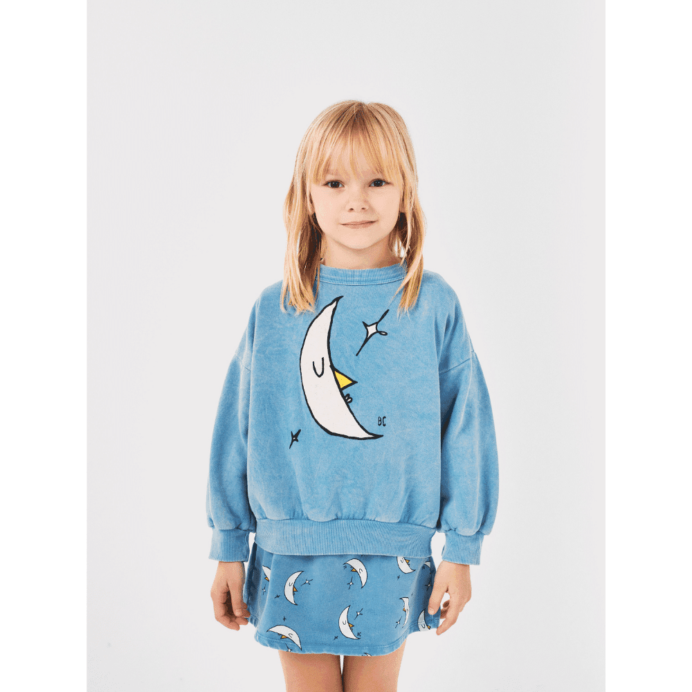 Bobo Choses — Bobo Choses / sweatshirt måne / blå — alternativt billede