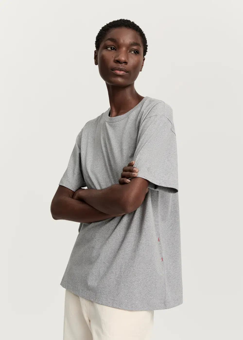 Aiayu / Classic Circular Tee / Grey Melange