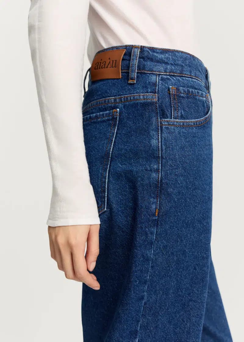 Aiayu / Cooper Highwaist Straight Jeans / Mid Blue — billede 5