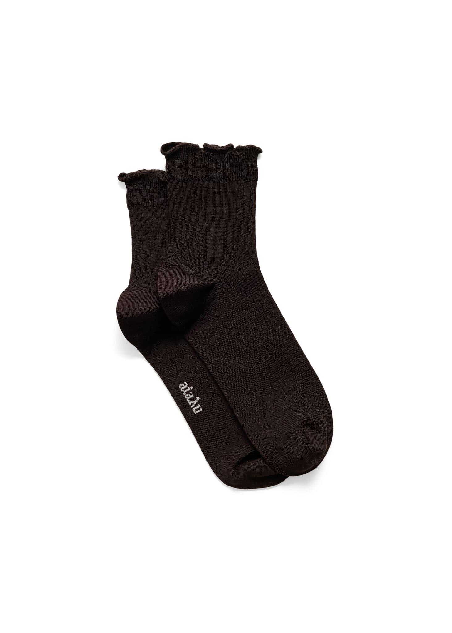 Aiayu / Cotton Frill Strømper / Chocolate