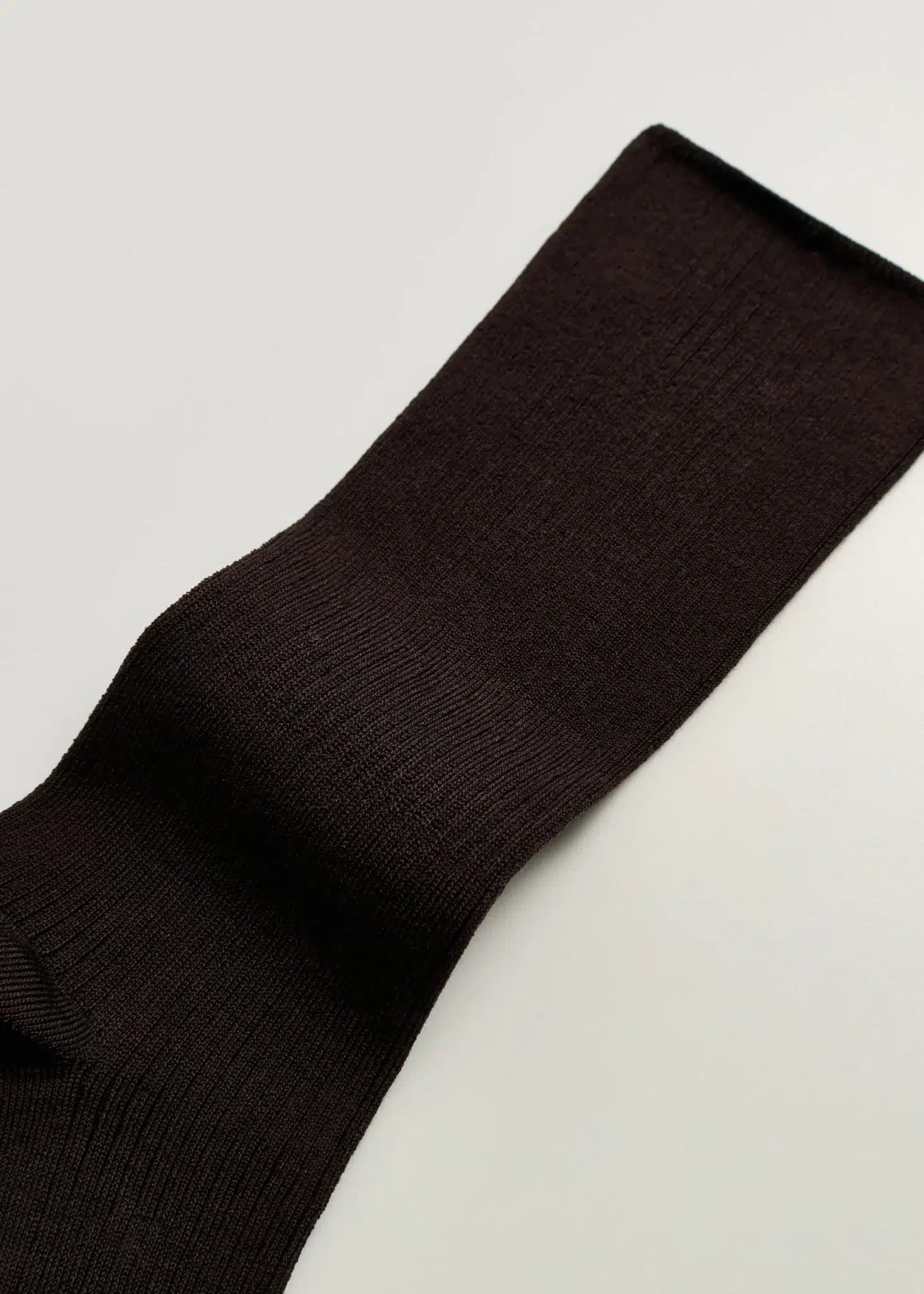 Aiayu / Bomulds Rib Strømper / Chocolate — billede 2