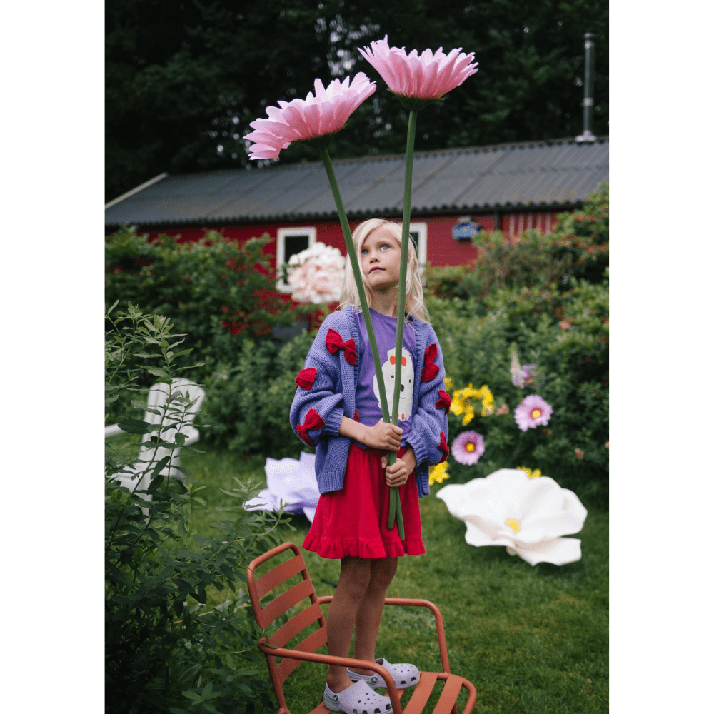 Daily Brat / Strik Cardigan med sløjfer / Lilla — billede 4